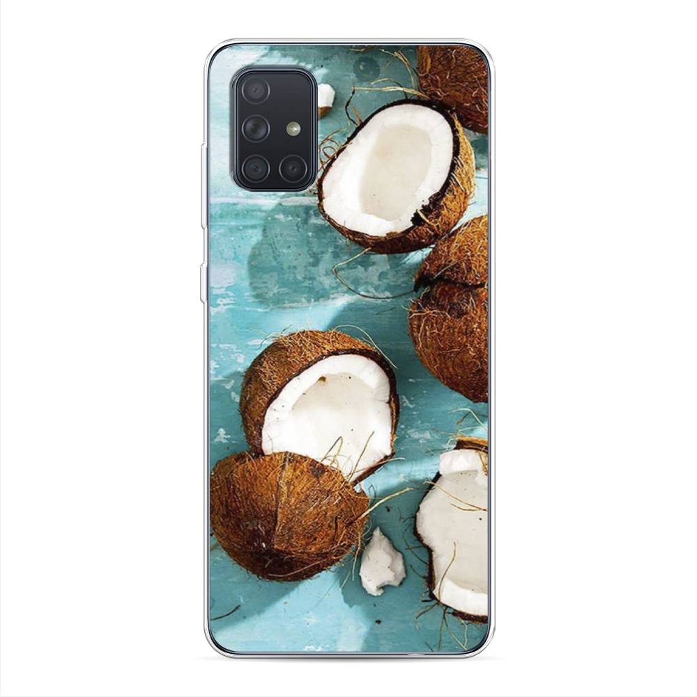 

Чехол Awog на Samsung Galaxy A71 "Разбитые кокосы", Разноцветный, 29050-10