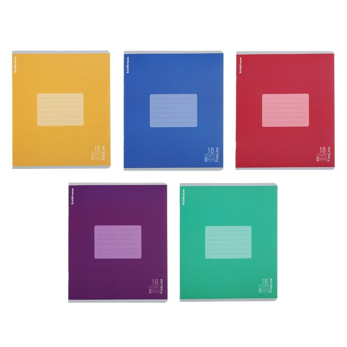 

Тетрадь 18 листов в клетку ErichKrause "FineLine", матовая ламинация, блок офсет 100%, МИК