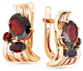 

Серьги женские из золота Magic Stones 02-2-688-0300-010, гранат, 02-2-688-0300-010