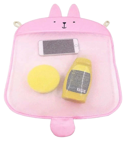 

Сетка для хранения игрушек в ванной комнате Storage Bag, розовый кролик