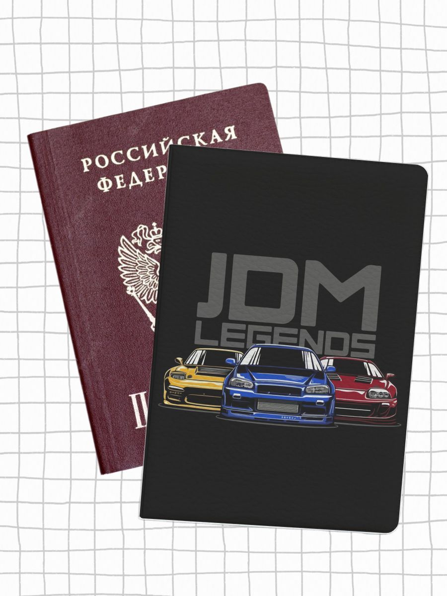 

Обложка для паспорта мужская jojo print pass-113 черная, Черный, pass-japan_Japan 113