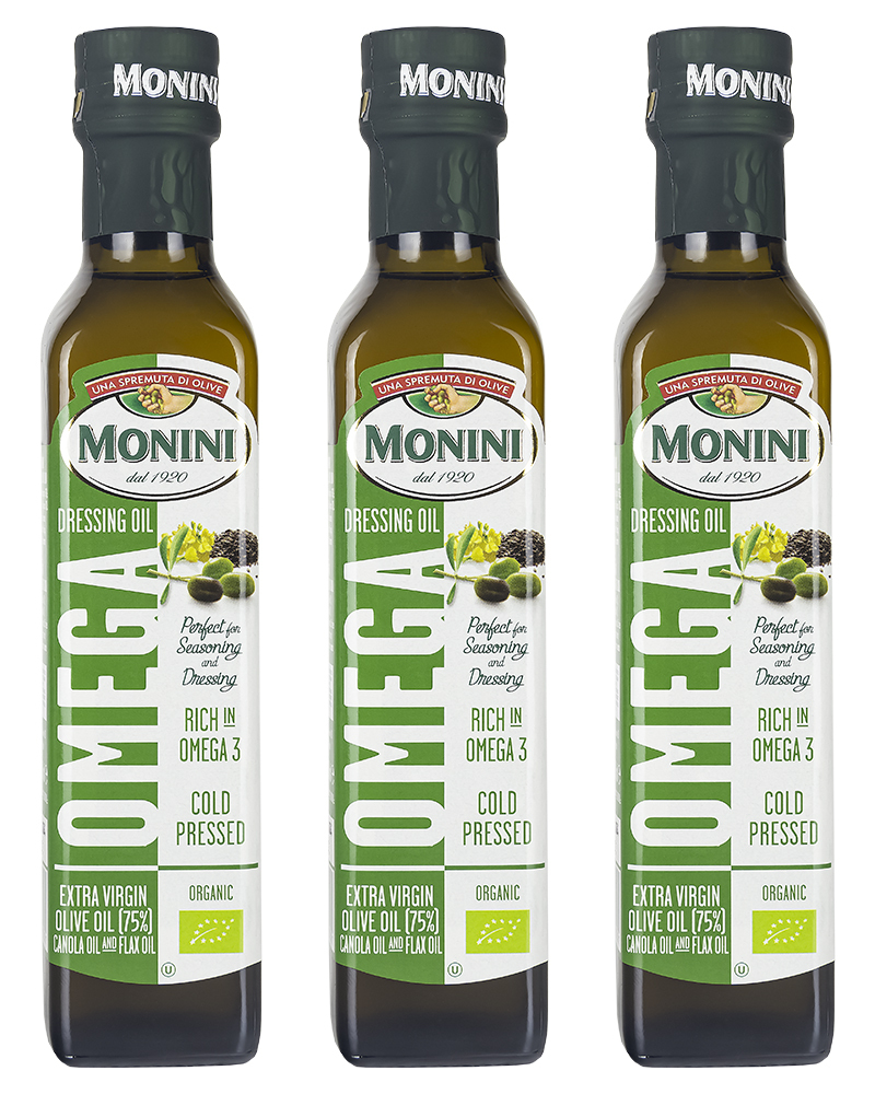 Масло оливковое Monini Экстра Вирджин с рапсовым и льняным маслом Bio 0,25 л. - 3 шт.