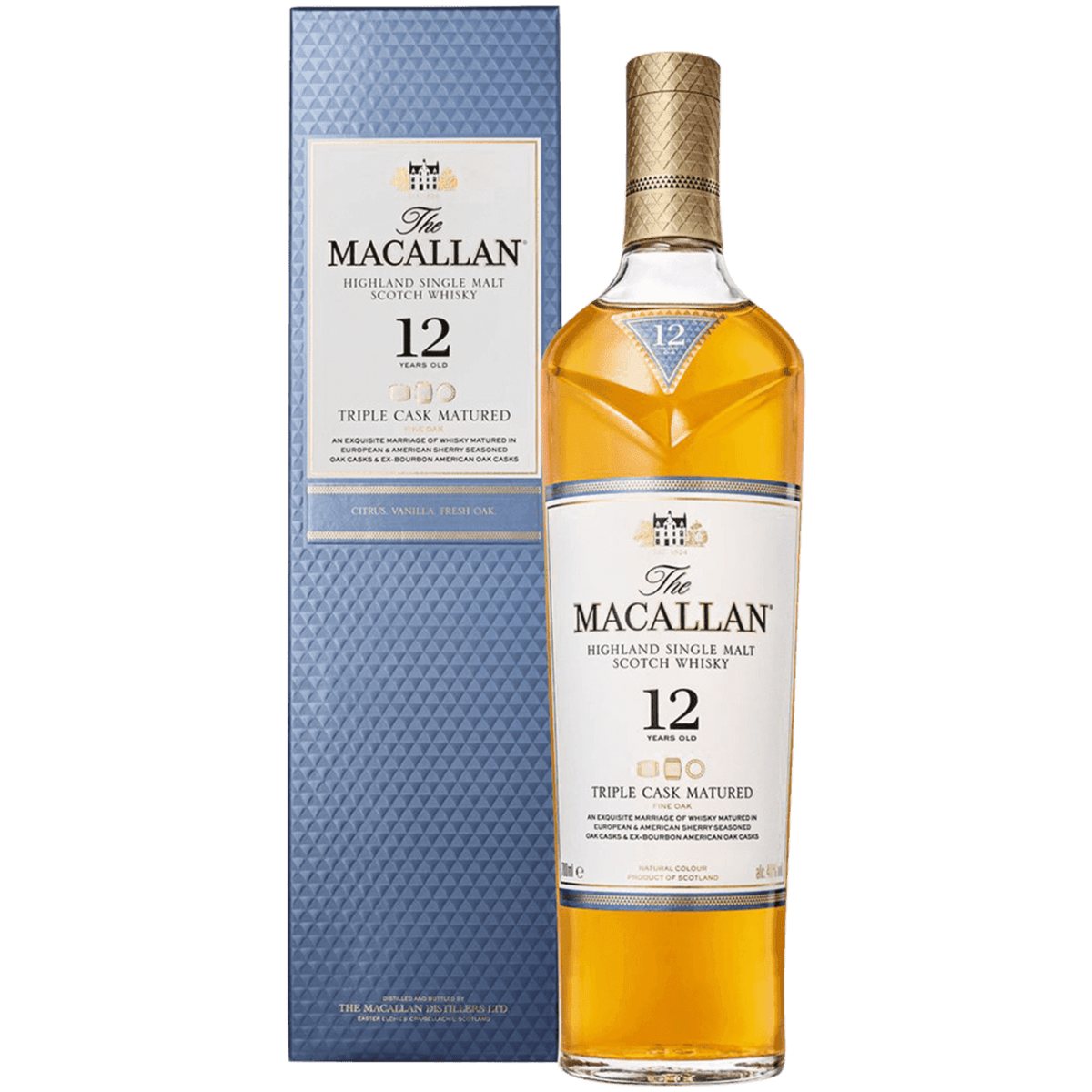 

Виски The Macallan Triple Cask Matured 12 Years Old 0,7 л в подарочной упаковке