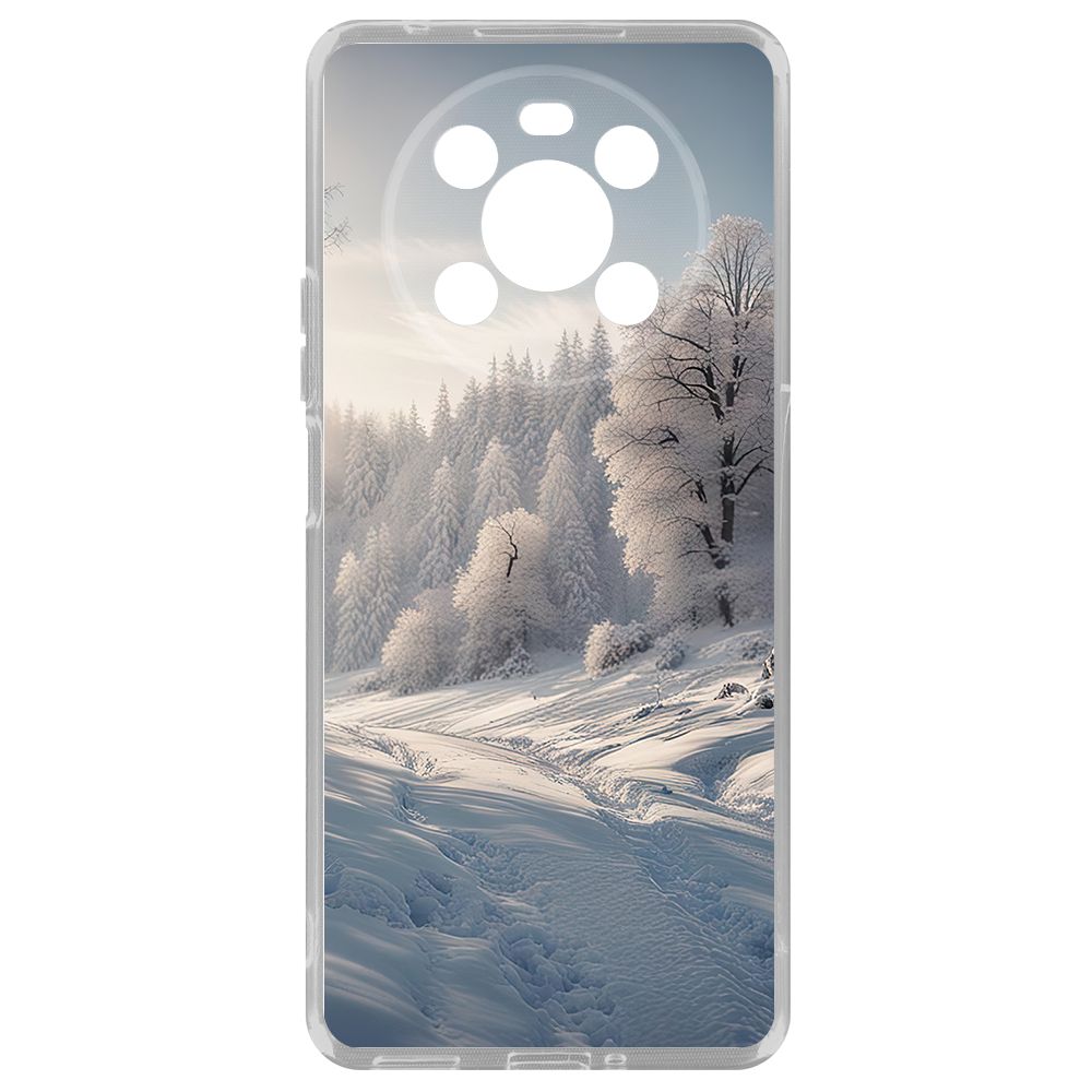 Чехол-накладка Krutoff Clear Case Снег для Honor X30