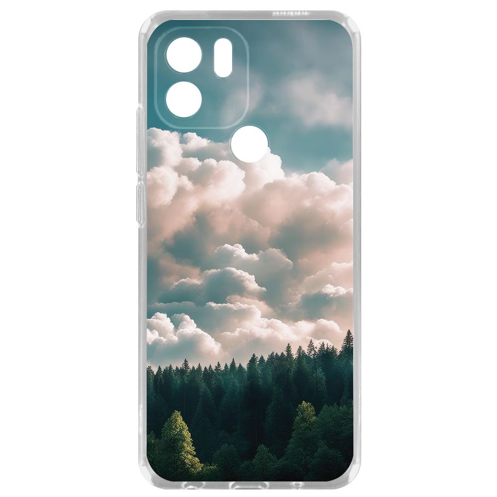 

Чехол-накладка Krutoff Clear Case Облачно для Xiaomi Redmi A2+, Прозрачный