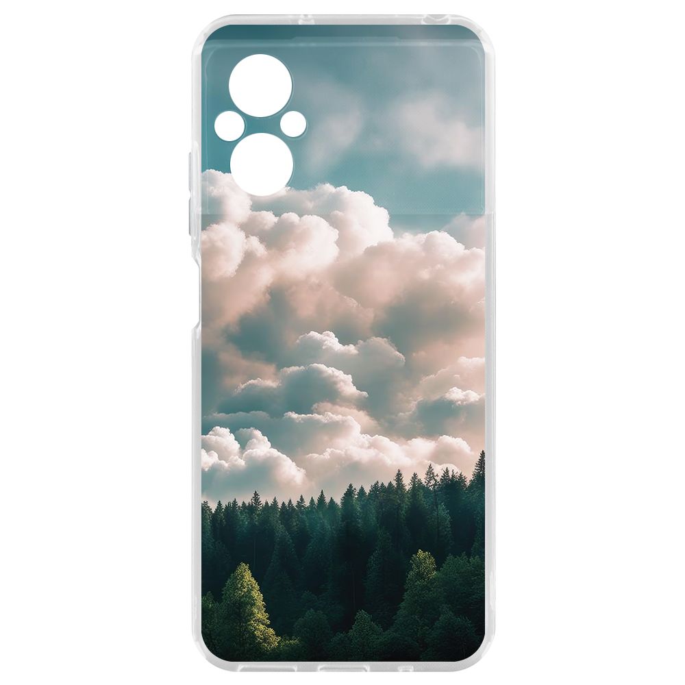 

Чехол-накладка Krutoff Clear Case Облачно для Poco M5, Прозрачный