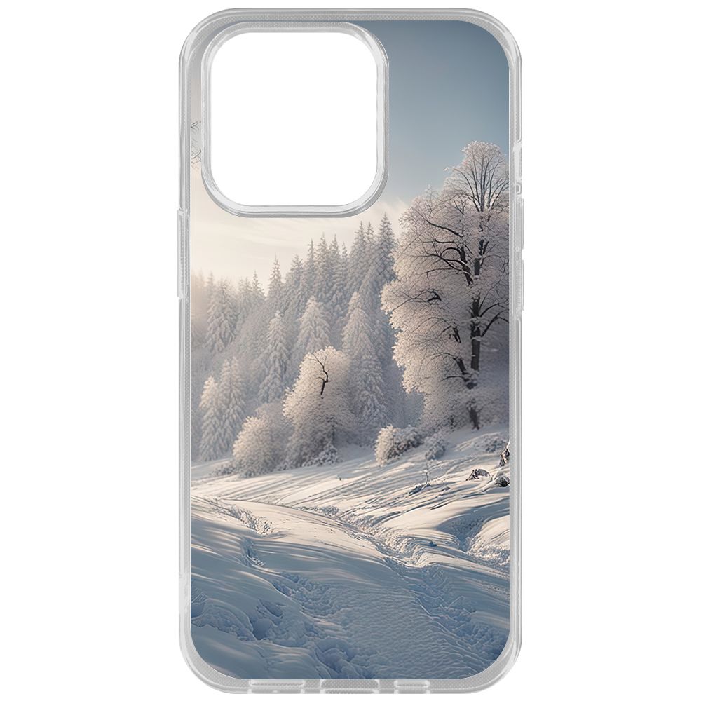 Чехол-накладка Krutoff Clear Case Снег для iPhone 14 Pro