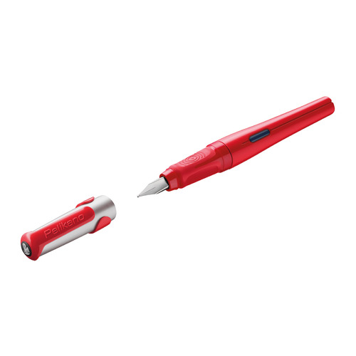 Перьевая ручка Pelikan School Pelikano PL802987 красный M для правшей ст.нерж. карт.уп.