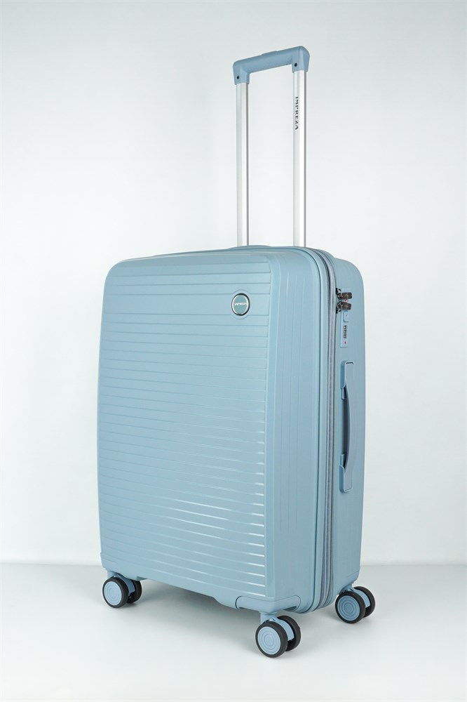 Чемодан унисекс Sweetbags Панцирь голубой 64х44х27 см 7390₽