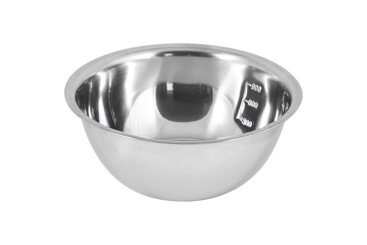 фото Миска bowl-roll-20, объем 1,5 л, из нерж стали, зеркальная полировка, диа 20 см mallony