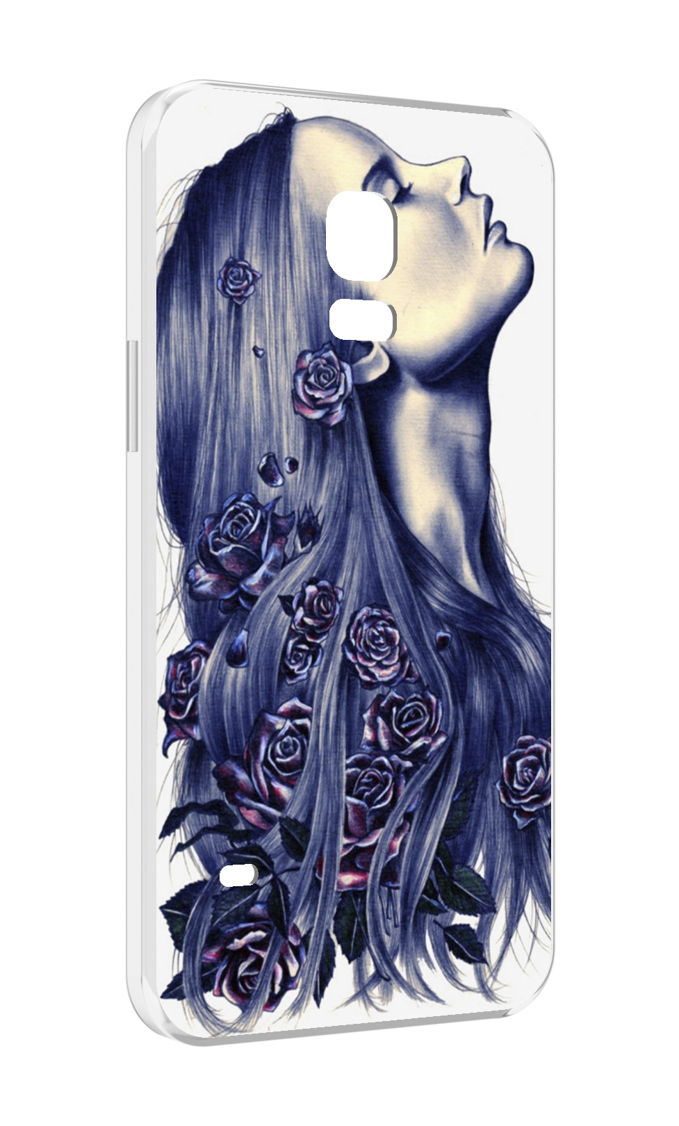 

Чехол MyPads Девушка с розами женский для Samsung Galaxy S5 mini, Прозрачный, Tocco