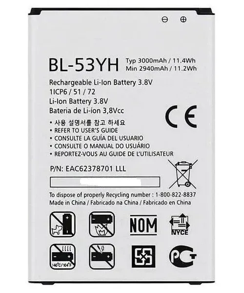 Аккумулятор EVENA для LG G3 BL-53YH 3000mAh 267₽