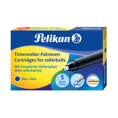 

Картридж роллер Pelikan KM/5 PL943399 синие чернила для ручек роллеров Twist 5шт