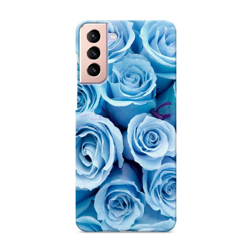 фото Пластиковый чехол "лазурные розы" на samsung galaxy s21 + awog
