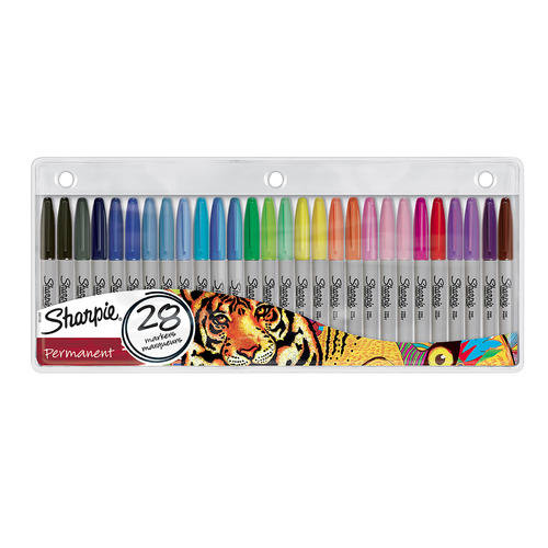 Набор маркеров перманентных Paper Mate Fine 28 цвет. пулевидный пиш наконеч 2061129