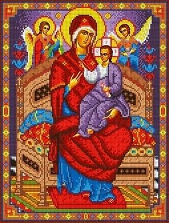 

Рисунок на ткани «Богородица Всецарица»