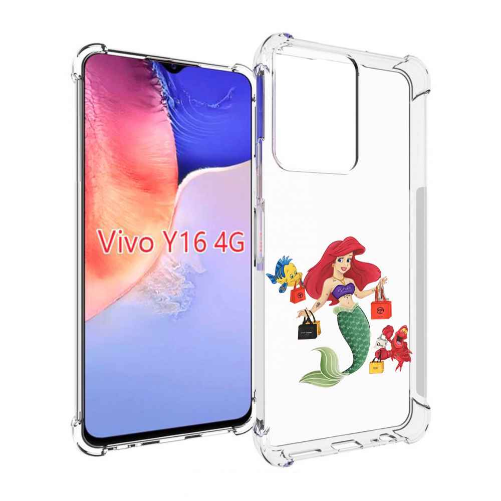 

Чехол MyPads модная-русалка женский для Vivo Y16 4G/ Vivo Y02S, Прозрачный, Tocco