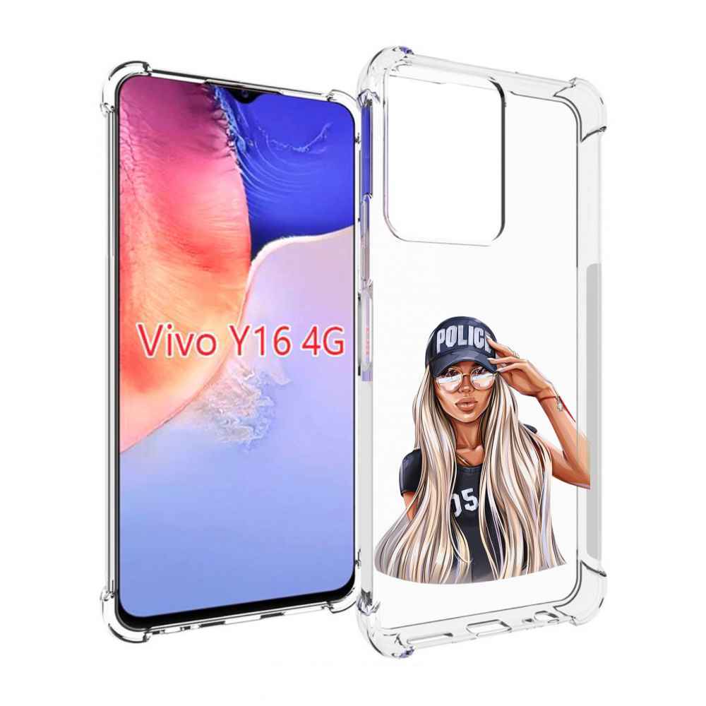 

Чехол MyPads модная-девушка-арт женский для Vivo Y16 4G/ Vivo Y02S, Прозрачный, Tocco
