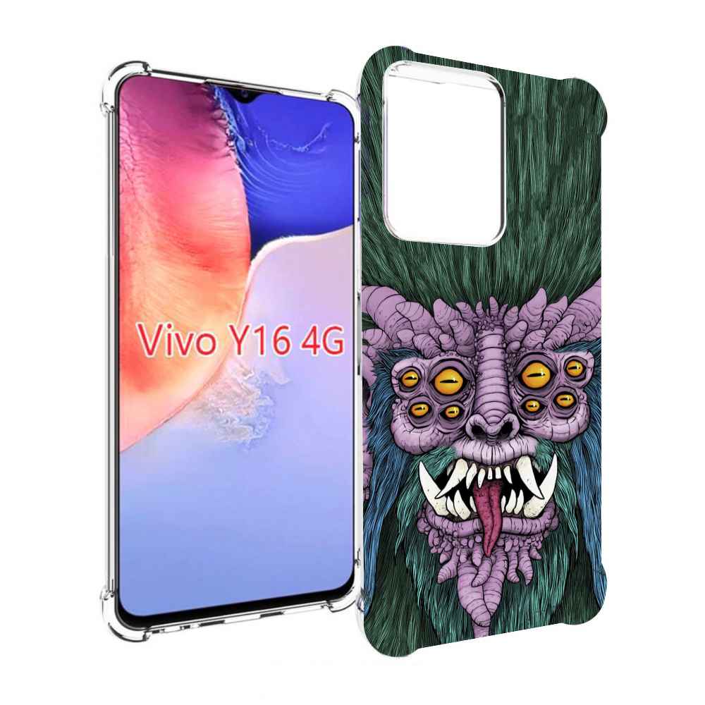 

Чехол MyPads многоглазый черт для Vivo Y16 4G/ Vivo Y02S, Прозрачный, Tocco