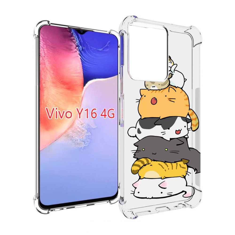 

Чехол MyPads много-маленьких-котиков для Vivo Y16 4G/ Vivo Y02S, Прозрачный, Tocco