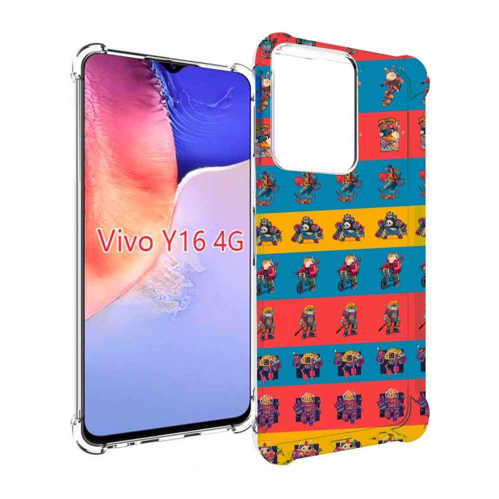

Чехол MyPads много стикеров для Vivo Y16 4G/ Vivo Y02S, Прозрачный, Tocco