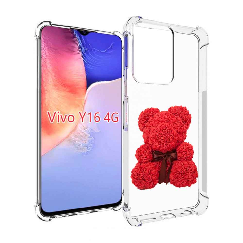 

Чехол MyPads мишка-из-розочек для Vivo Y16 4G/ Vivo Y02S, Прозрачный, Tocco