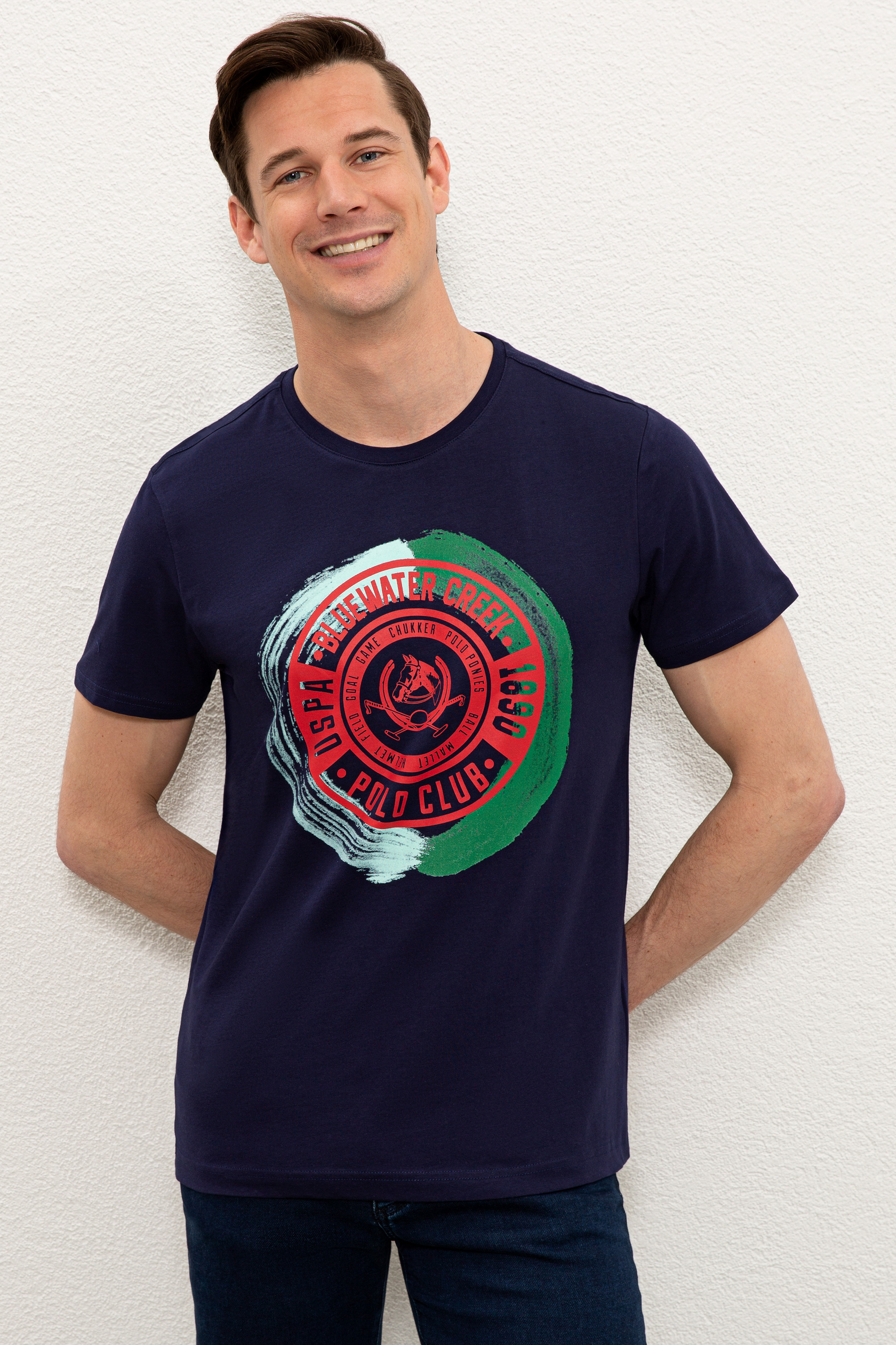 Футболка мужская U.S. POLO Assn. G081SZ0110OSBALDOIY021-E синяя XS