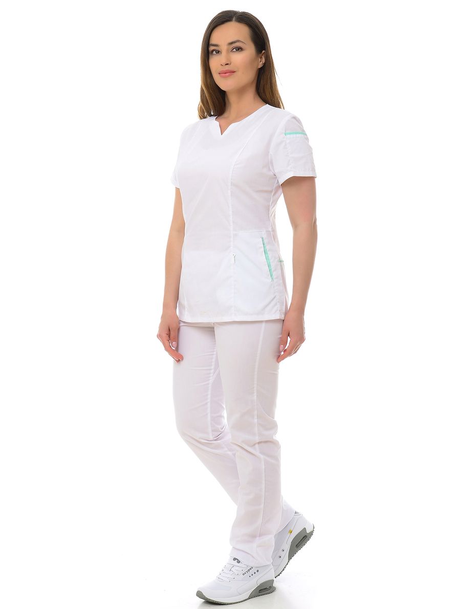 фото Костюм медицинский женский medicalwear инвитро 114 белый 52 ru