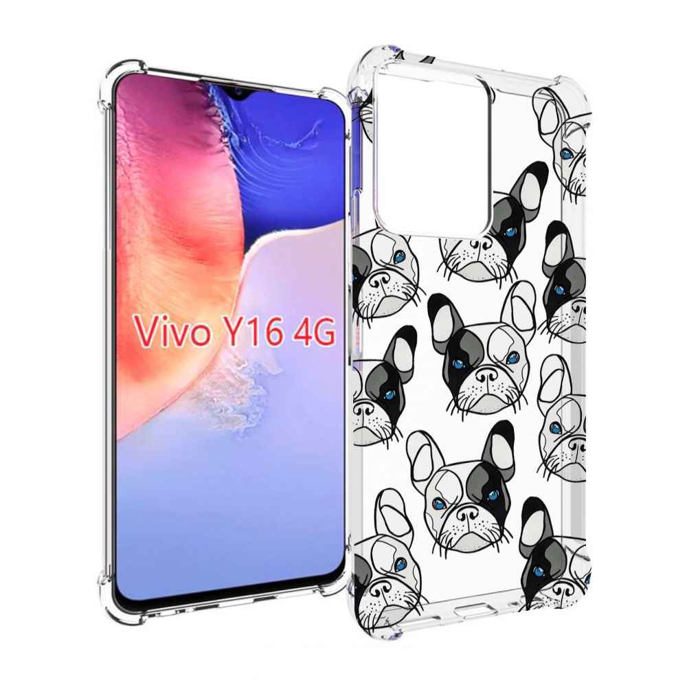 

Чехол MyPads мини-собачки-черно-белый для Vivo Y16 4G/ Vivo Y02S, Прозрачный, Tocco