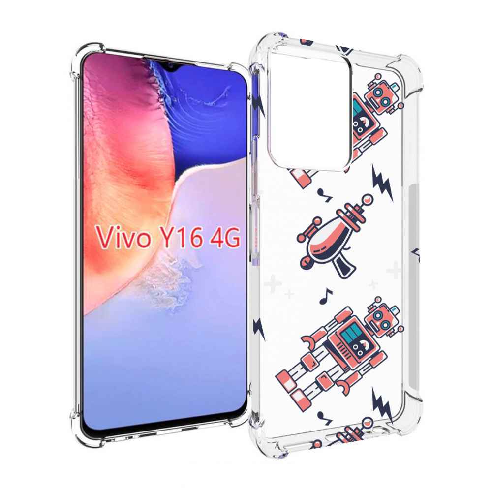 

Чехол MyPads мини-роботы для Vivo Y16 4G/ Vivo Y02S, Прозрачный, Tocco