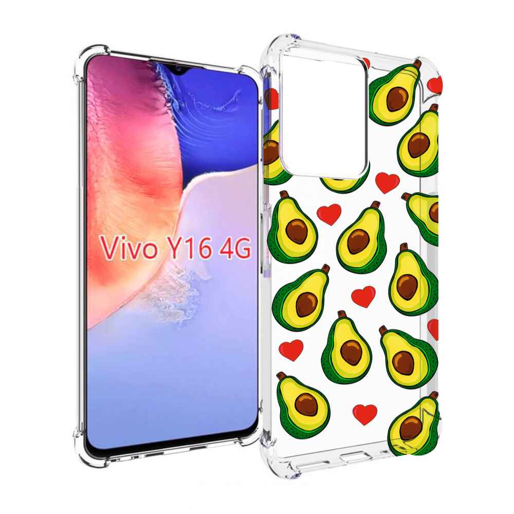 

Чехол MyPads миленькие-авокадо для Vivo Y16 4G/ Vivo Y02S, Прозрачный, Tocco