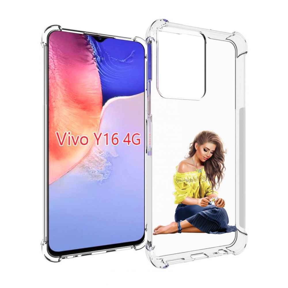 

Чехол MyPads миленькая-девочка женский для Vivo Y16 4G/ Vivo Y02S, Прозрачный, Tocco