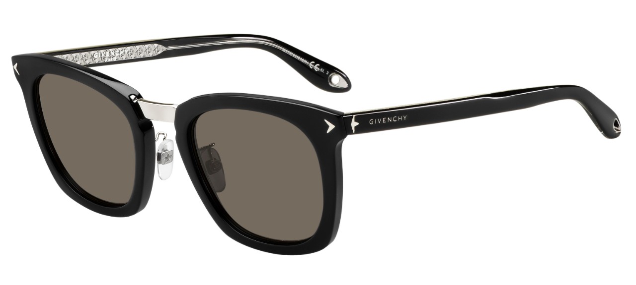 фото Солнцезащитные очки мужские givenchy gv 7065/f/s, серые/черные