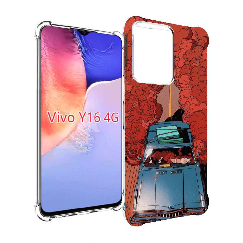 

Чехол MyPads машина мчится с дымком для Vivo Y16 4G/ Vivo Y02S, Прозрачный, Tocco