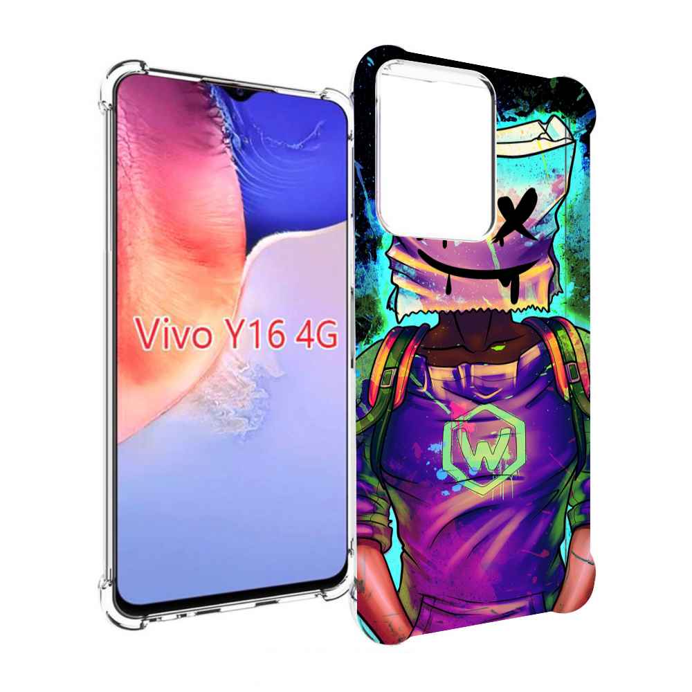 

Чехол MyPads маршмеллоу-глитч для Vivo Y16 4G/ Vivo Y02S, Прозрачный, Tocco