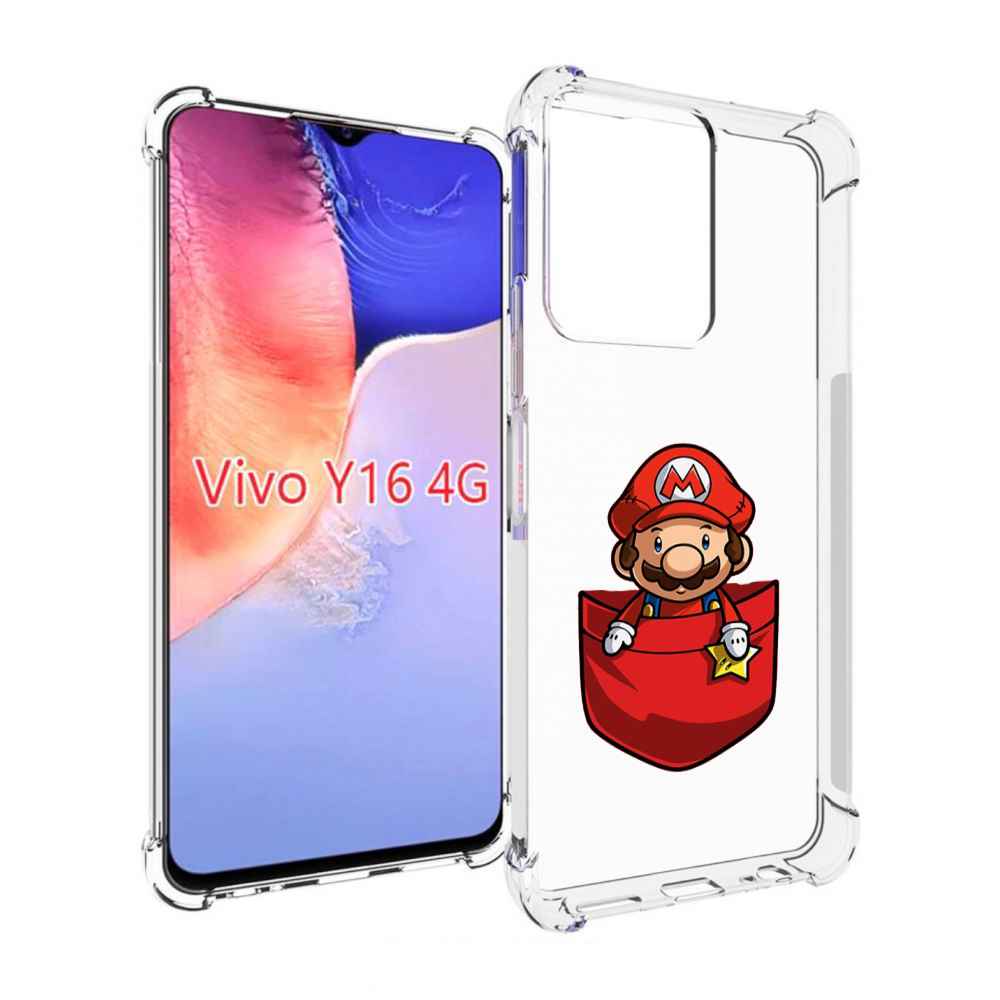 

Чехол MyPads марио в кармашке детский для Vivo Y16 4G/ Vivo Y02S, Прозрачный, Tocco