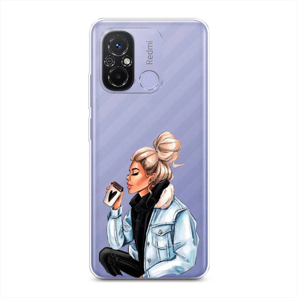 

Чехол Awog на Redmi 12C "Cute girl", Бежевый;черный;голубой, 317550-7