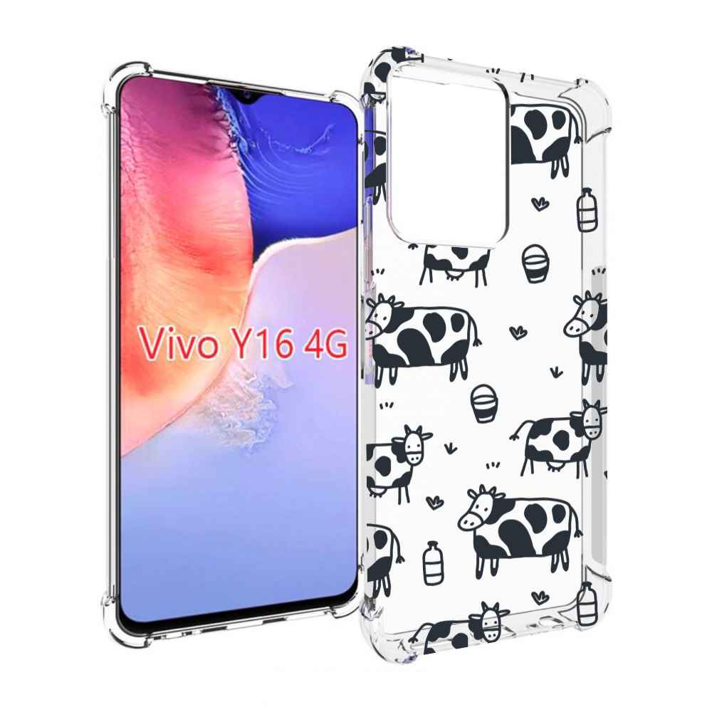 

Чехол MyPads маленькие-коровки для Vivo Y16 4G/ Vivo Y02S, Прозрачный, Tocco