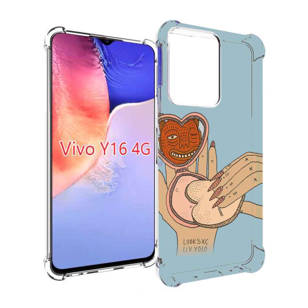 

Чехол MyPads макияж картинка женский для Vivo Y16 4G/ Vivo Y02S, Прозрачный, Tocco