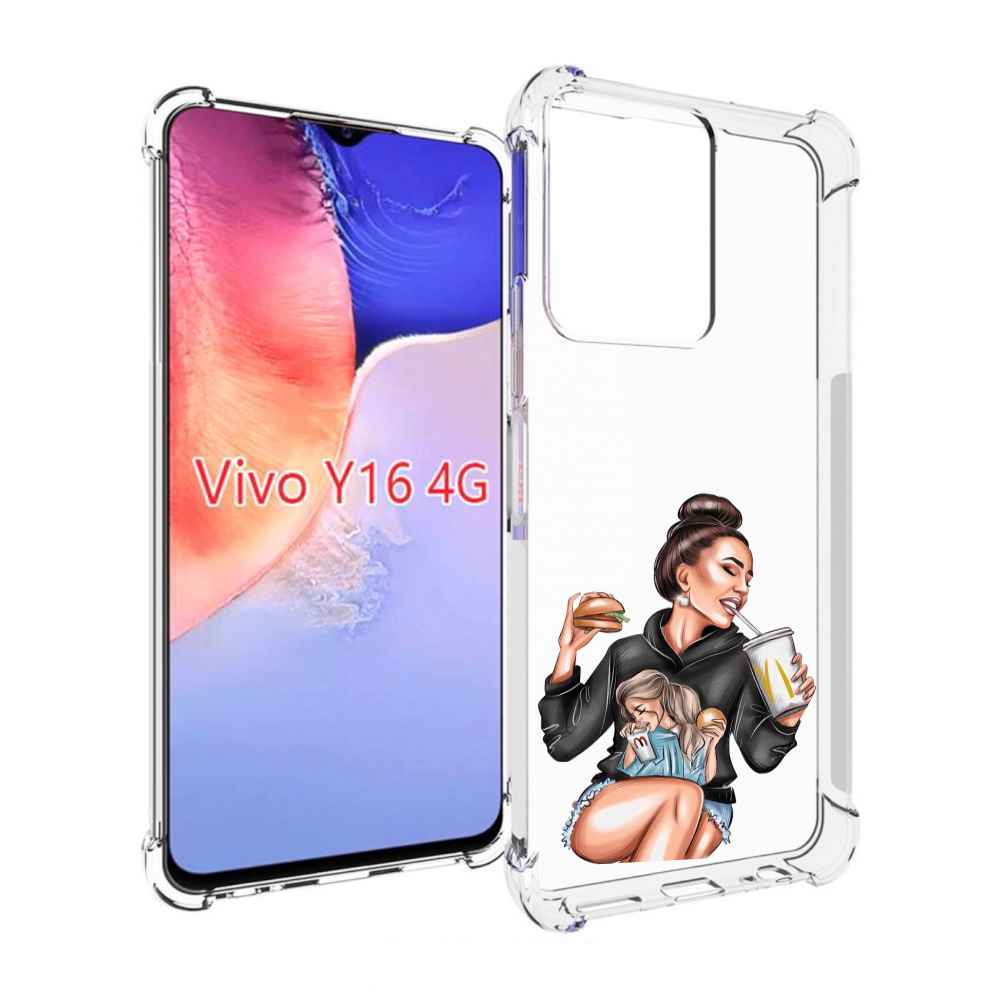 

Чехол MyPads любительница-макдональдс женский для Vivo Y16 4G/ Vivo Y02S, Прозрачный, Tocco