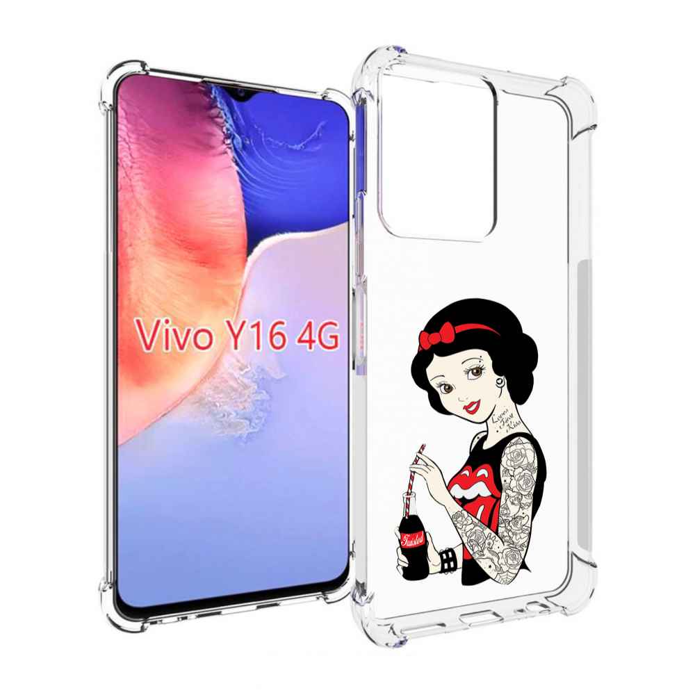 

Чехол MyPads любительница-колы женский для Vivo Y16 4G/ Vivo Y02S, Прозрачный, Tocco