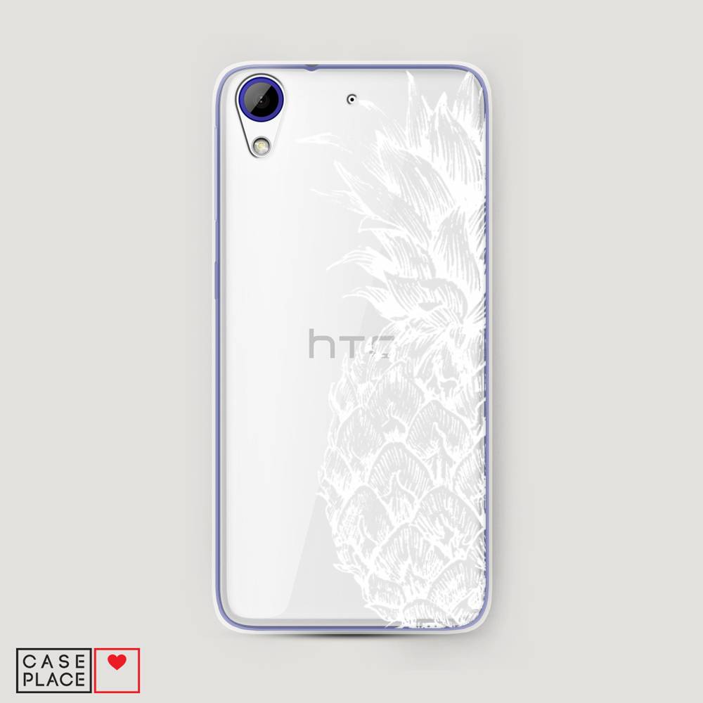 фото Чехол awog "ананас графика белая" для htc desire 628