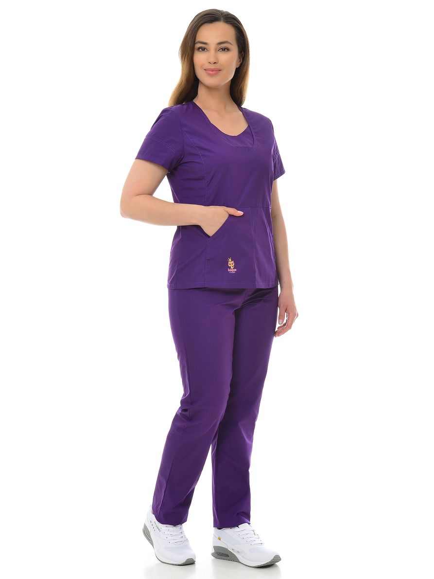 фото Костюм медицинский женский medicalwear киса 124 фиолетовый 44 ru