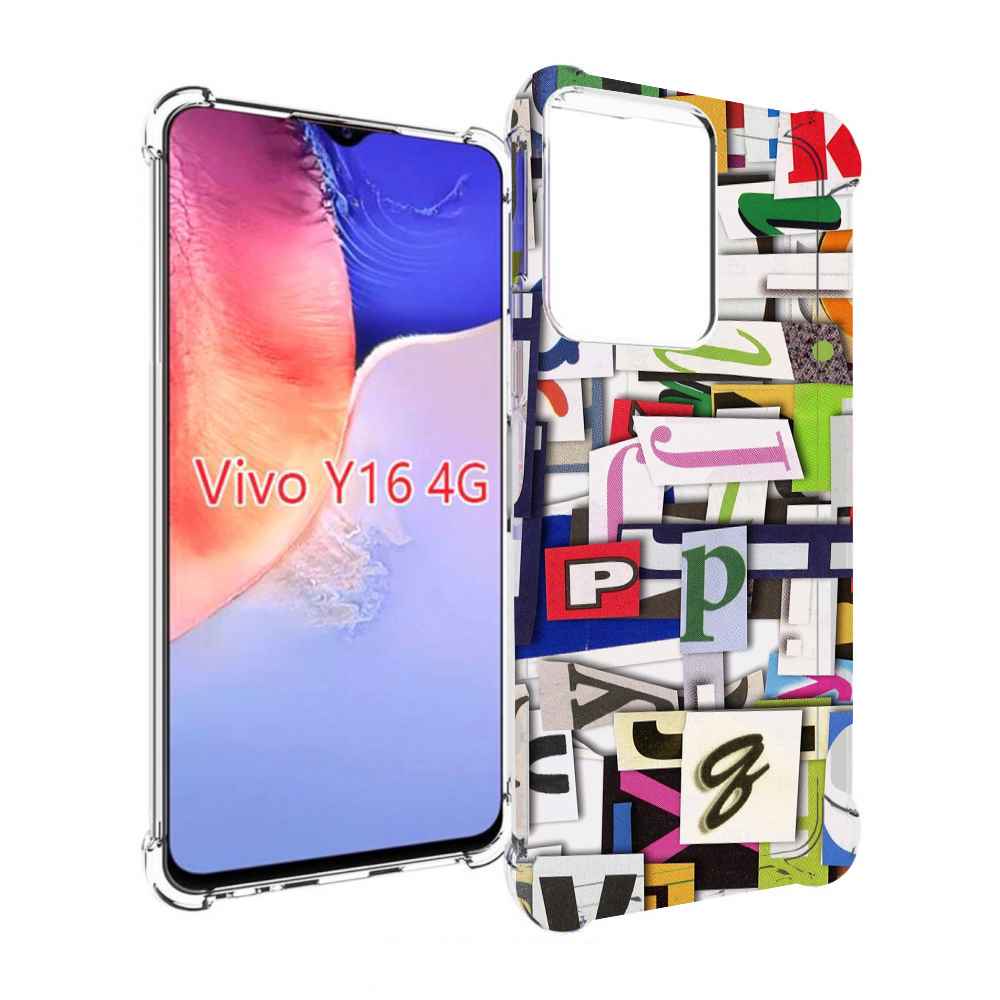 

Чехол MyPads ломанные-буквы для Vivo Y16 4G/ Vivo Y02S, Прозрачный, Tocco