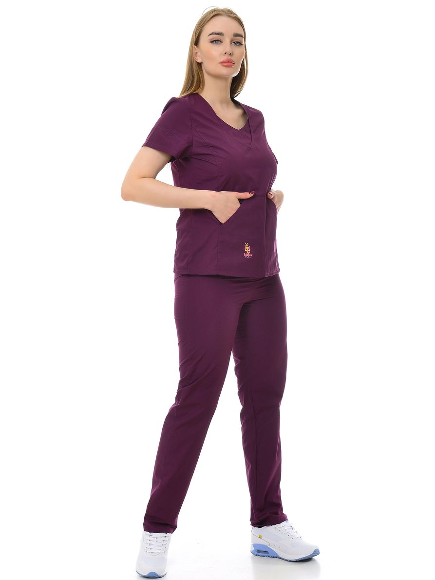 фото Костюм медицинский женский medicalwear киса 124 фиолетовый 52 ru