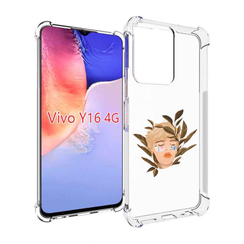 

Чехол MyPads лицо-с-патчами для Vivo Y16 4G/ Vivo Y02S, Прозрачный, Tocco