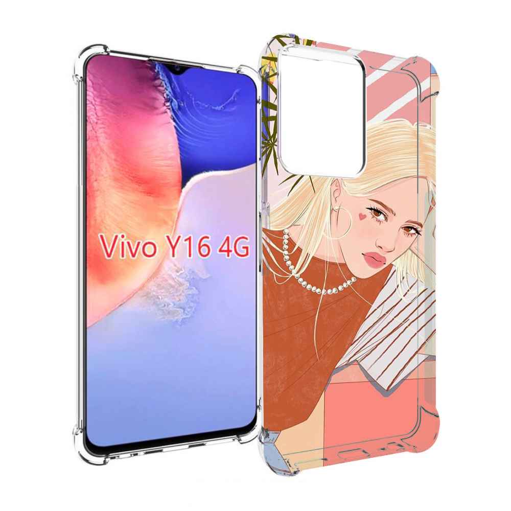 

Чехол MyPads летняя-девочка женский для Vivo Y16 4G/ Vivo Y02S, Прозрачный, Tocco