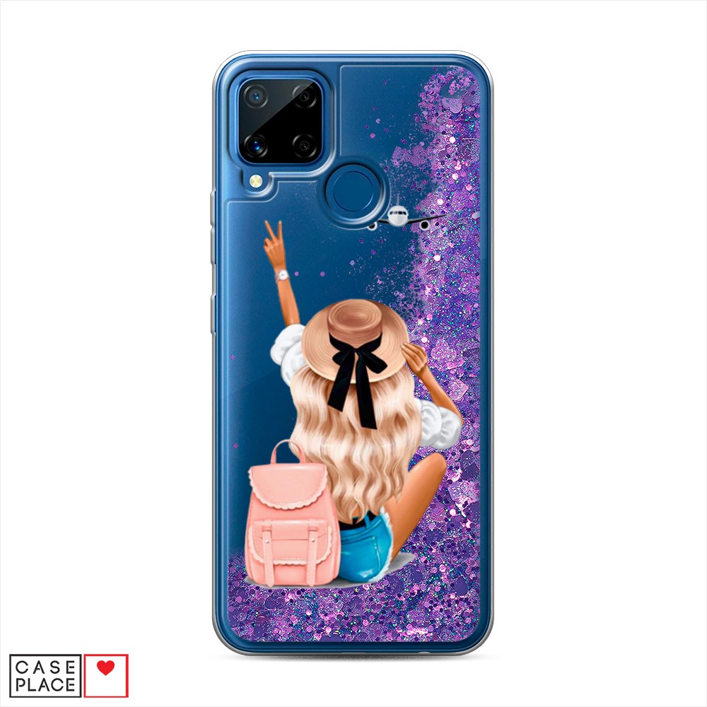 

Чехол Awog на Realme C15 "Автостопом самолетом", Разноцветный, 255092-1