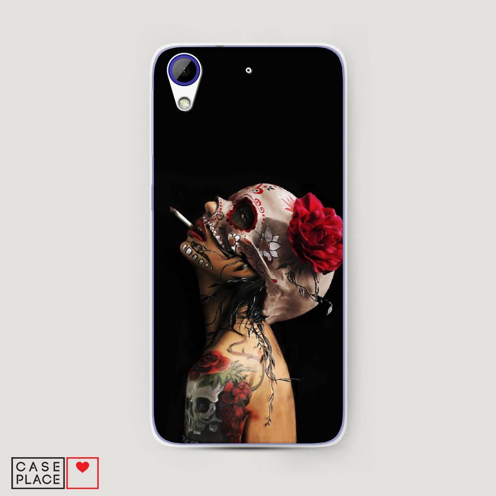 

Чехол Awog на HTC Desire 628 / Эйчтиси Дизайр 628 "Девушка с черепом", Разноцветный, 101650-9