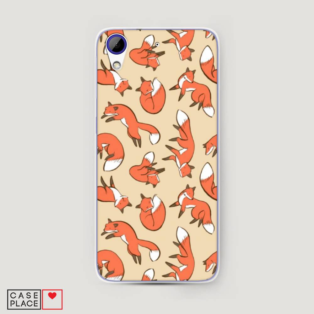 фото Чехол awog "лисички фон" для htc desire 628